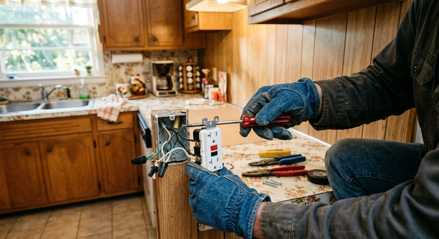 residential electrician kenner la installing kitchen gfci